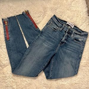 Etienne Marcel skinny blue jeans with zipper detail